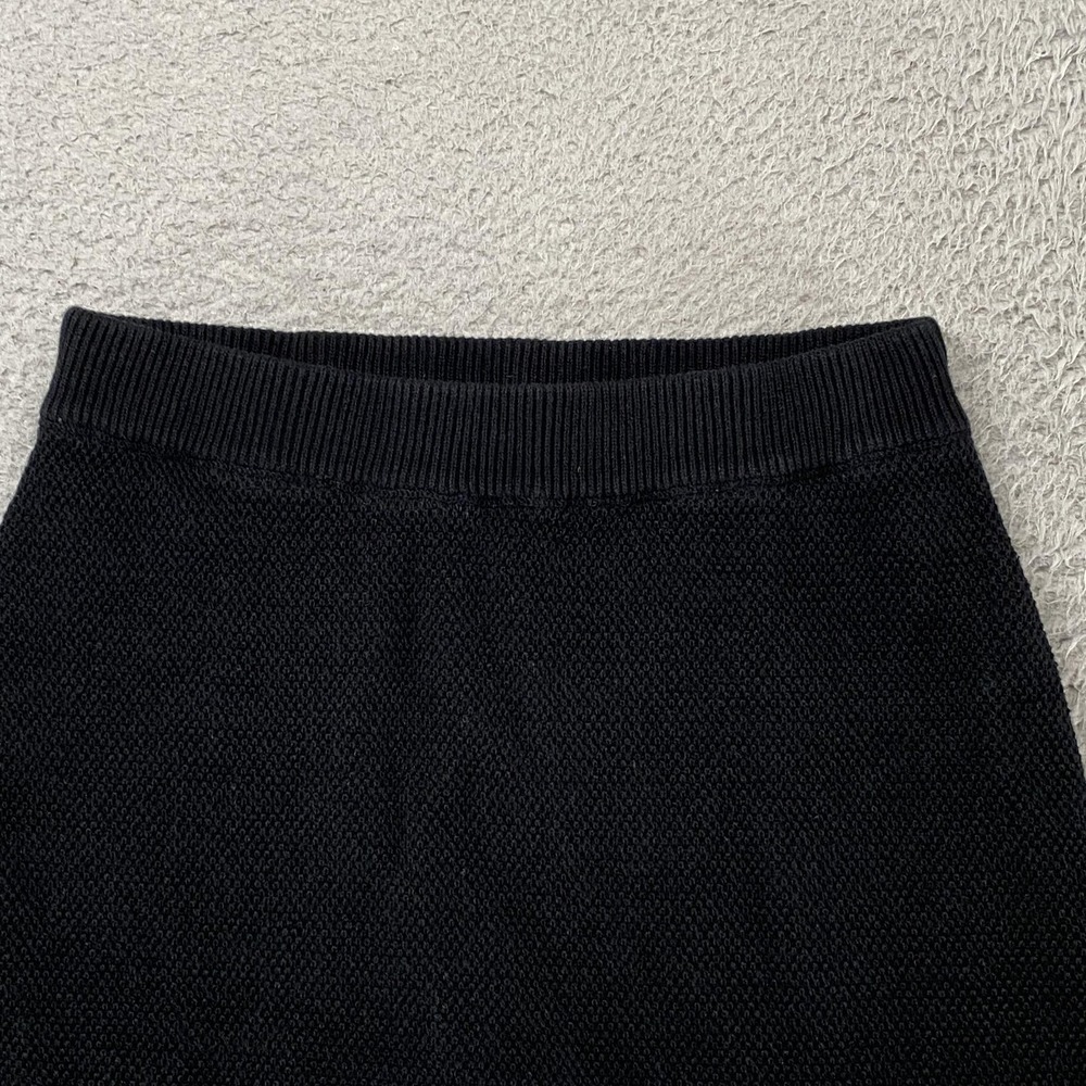 Alo Tennis Knit Skort Womens XS Black Striped Hem Lined Shorts Tennis Preppy - Picture 2 of 14